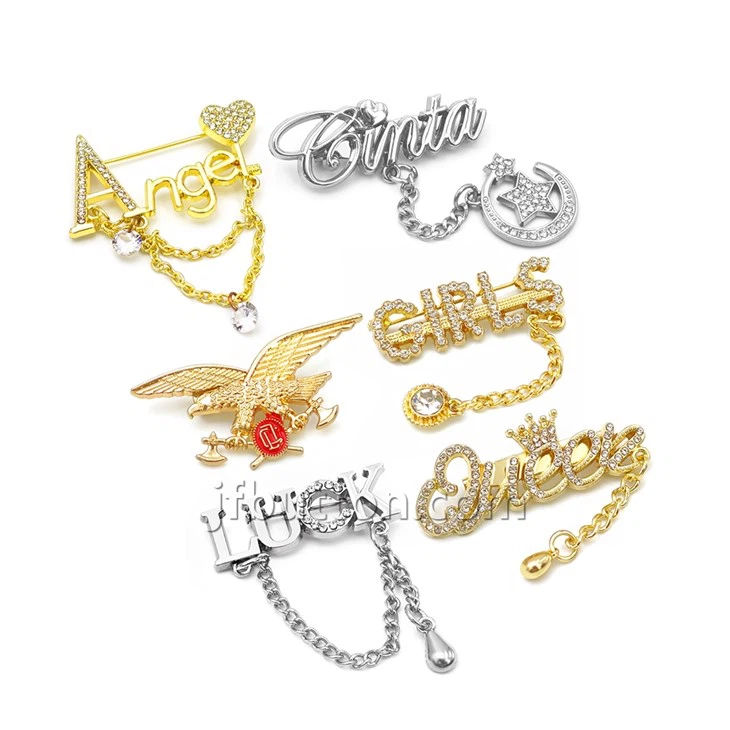 Suit Brooch With Safety Pin