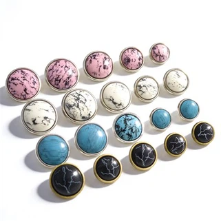 Feroza Turquoise Stone Shank Button
