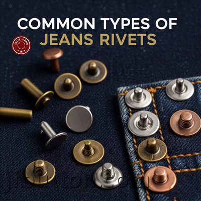 X'inhuma t-tipi komuni ta 'rivets jeans użati fil-ħwejjeġ?